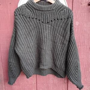 Elodie Green Shaker Knit Sweater